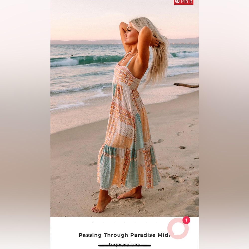 Impressions Boutique - Passing Through Paradise Midi Dress